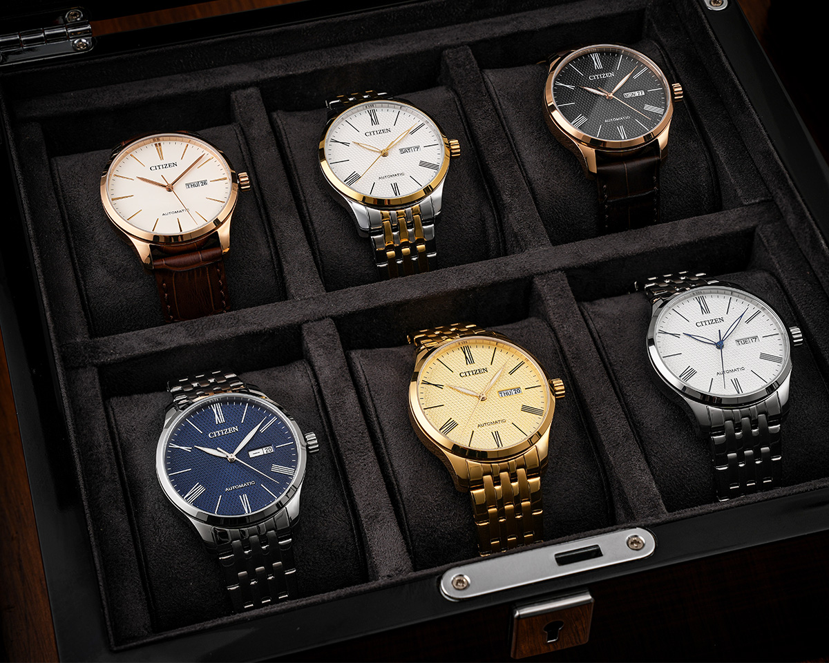 Đồng hồ Citizen Automatic dây da có mức chống nước từ 5ATM. Tuy nhiên dây da kỵ nước