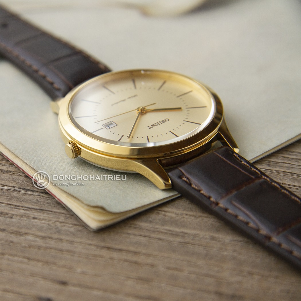 Đồng hồ Orient nam máy Quartz siêu mỏng