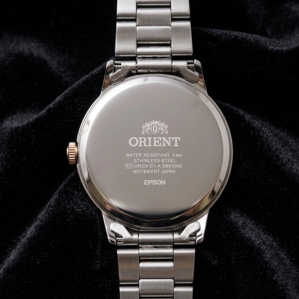 Orient máy Quartz thiết kế mỏng nhẹ, dễ đeo hằng ngày