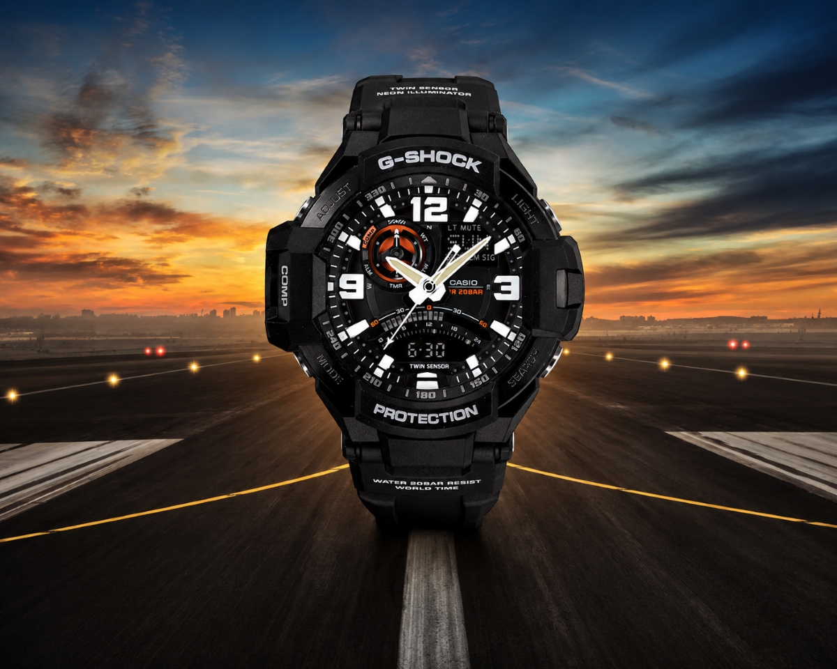 Đồng hồ G-Shock GA-1000 phong cách phi công.