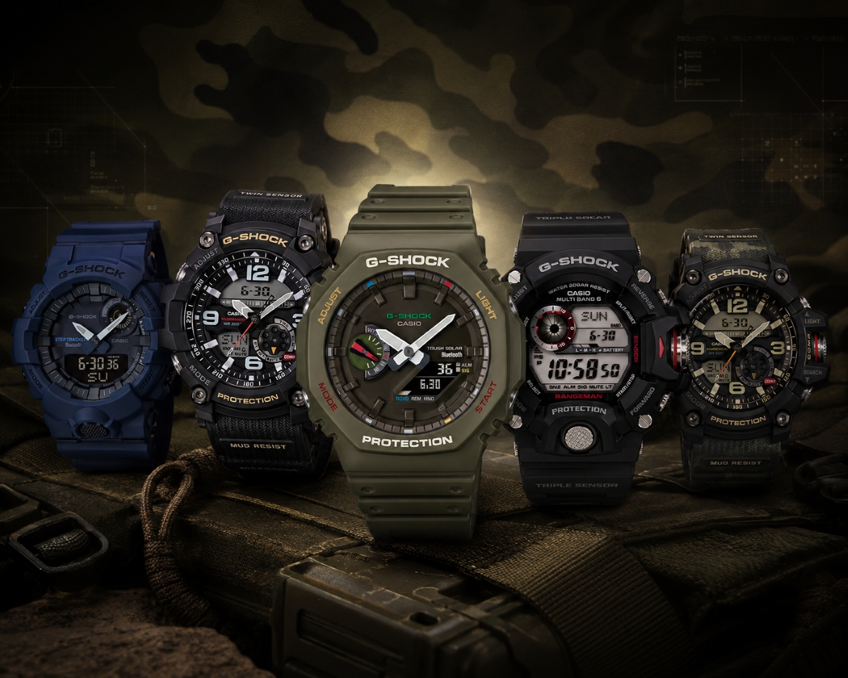 Các mẫu đồng hồ G-Shock quân đội được yêu thích.