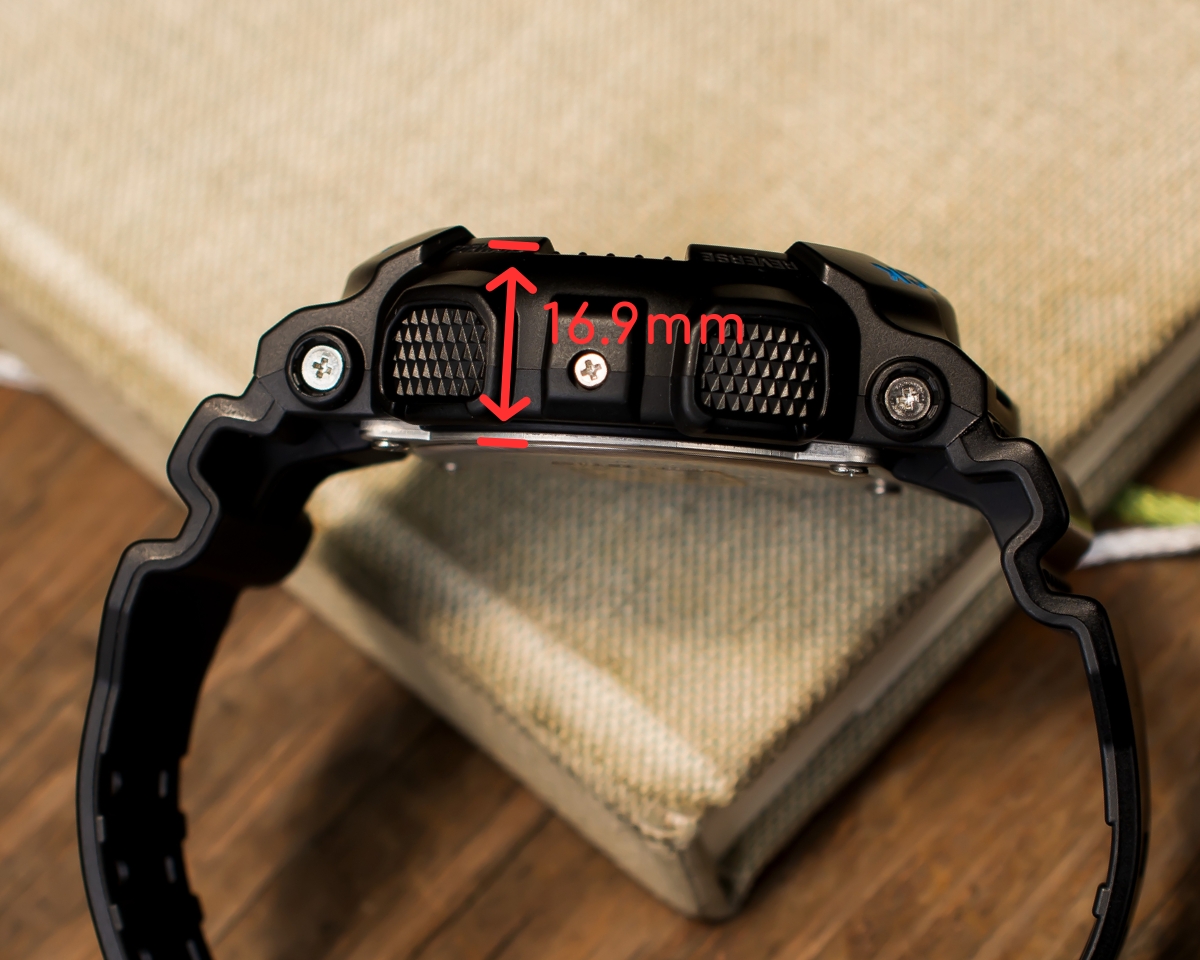 Độ dày đồng hồ G-Shock GA-100.