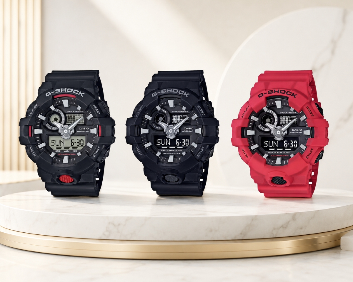Ba phiên bản đồng hồ G-Shock GA-700 ra mắt năm 2016 gồm GA-700-1A, GA-700-1B và GA-700-4A.