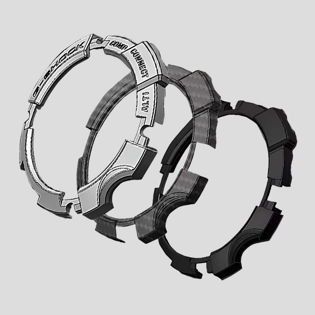Vòng bezel cấu trúc 3 lớp trên G-Shock Carbon Mudmaster GG-B100.