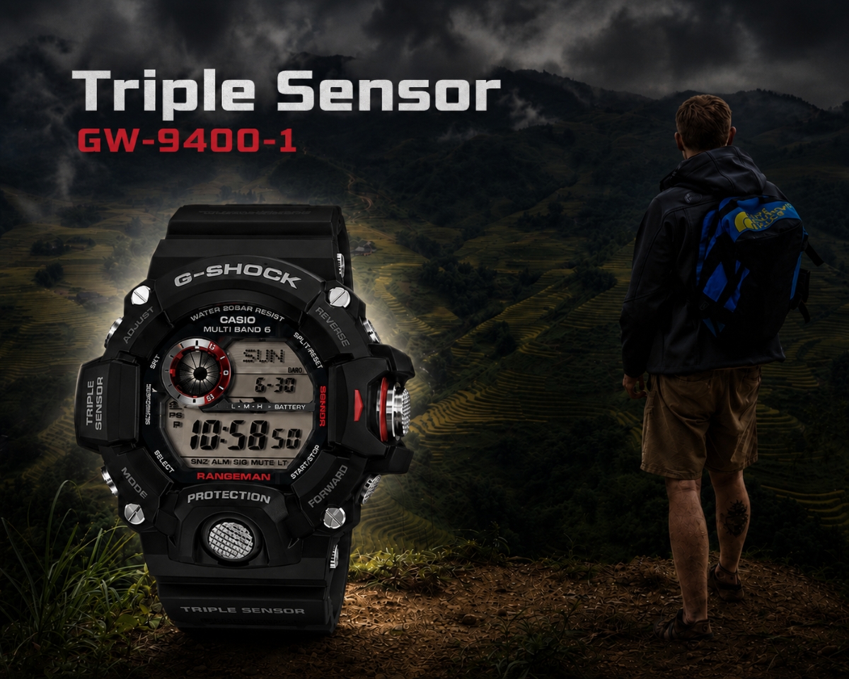 Đồng hồ Triple Sensor GW-9400-1.