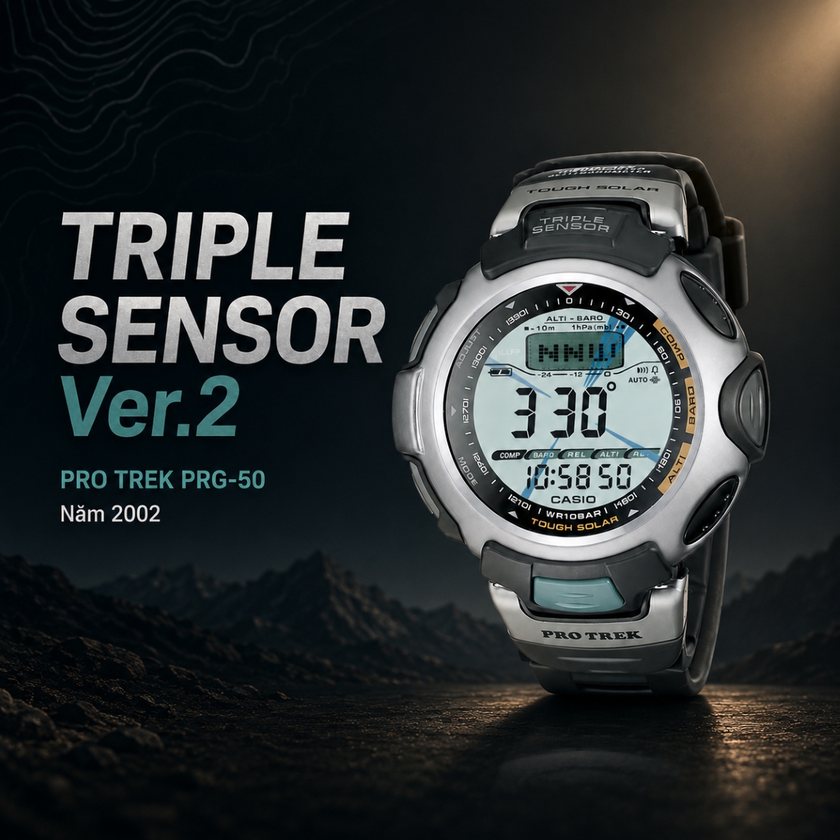 Đồng hồ Triple Sensor Ver.2, PRO TREK PRG-50.