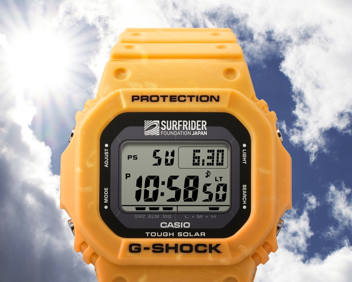 G-Shock Tough Solar G-5600SFJ-9 màu vàng Surfrider Foundation Japan.