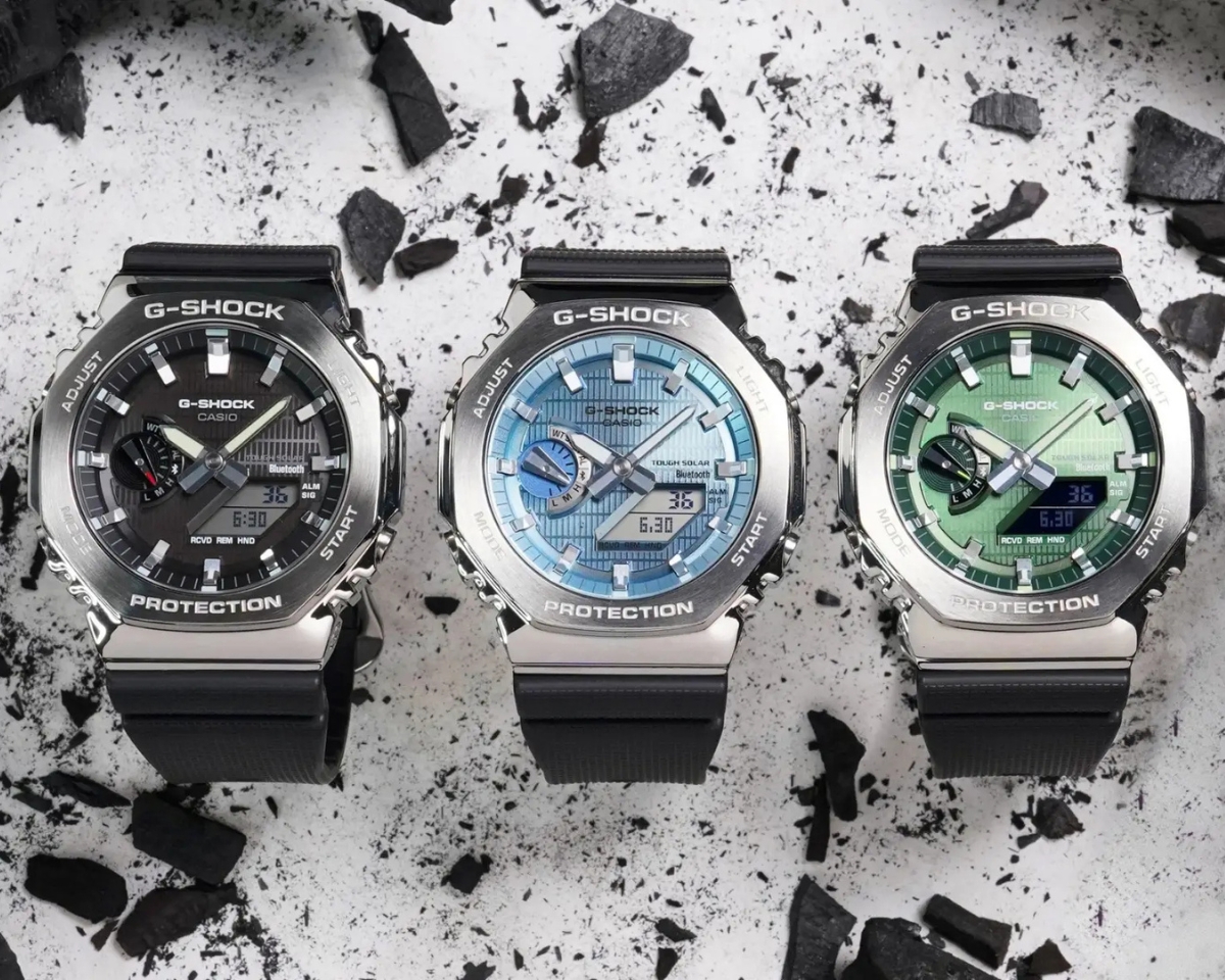 Bộ ba đồng hồ G-Shock WR20Bar GBM-2100.