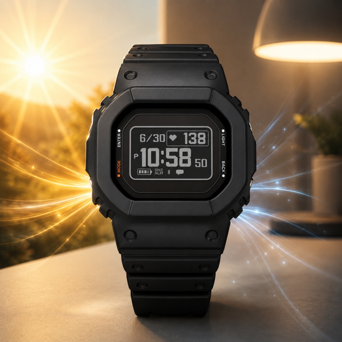 Đồng hồ G-Shock Solar DW-H5600 mặt vuông.