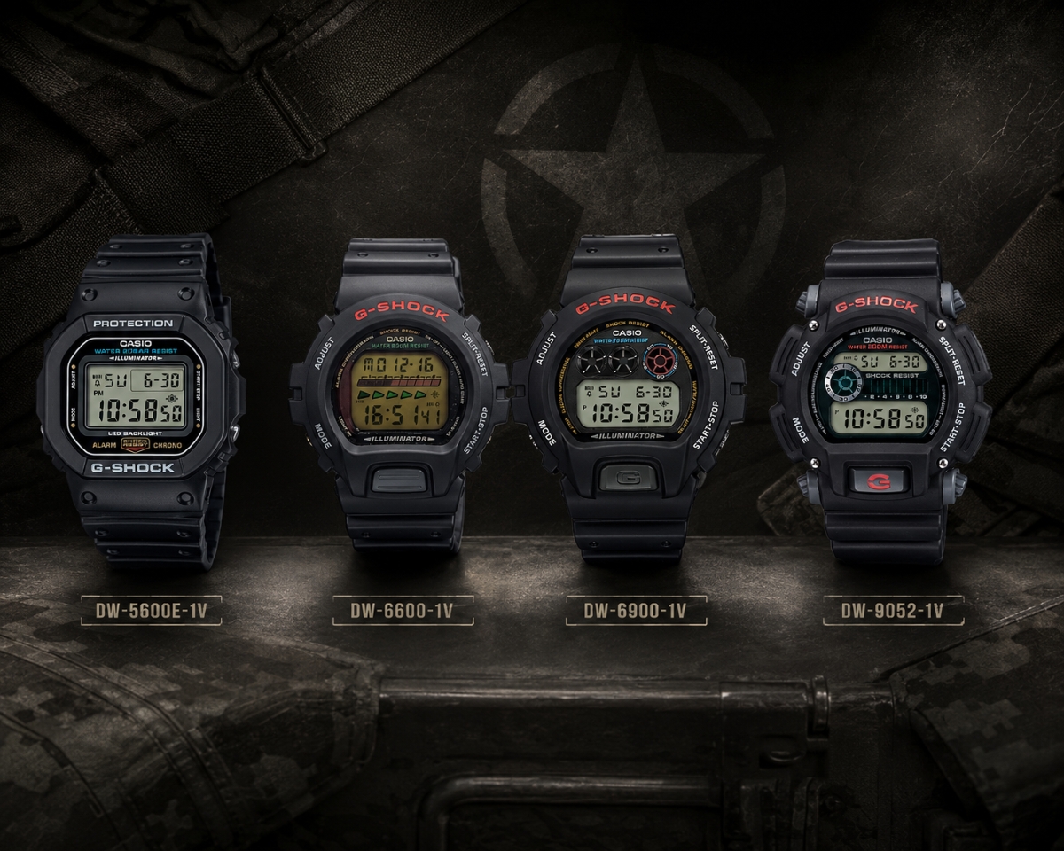 Bốn mẫu G-Shock mang NATO Stock Number.
