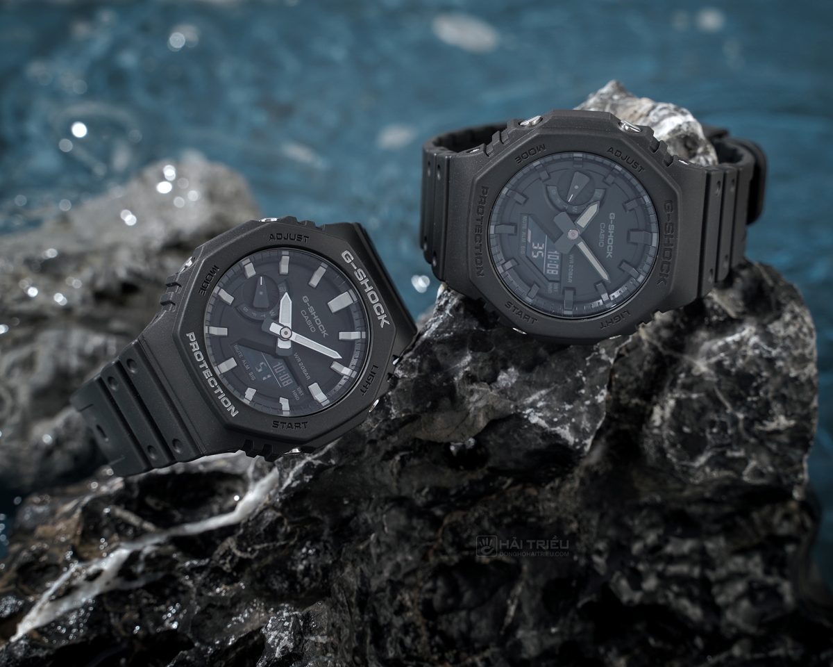 Bộ đôi G-Shock giá rẻ GA-2100-1ADR và GA-2100-1A1DR.
