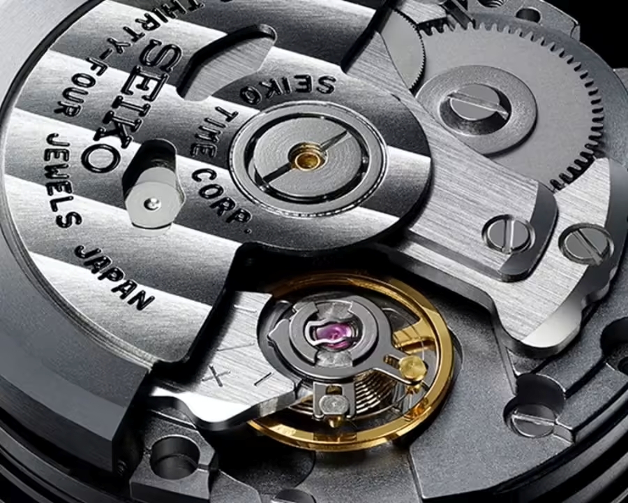Cận cảnh Diashock trên bộ máy Seiko - cơ chế chống sốc tương tự Parashock.