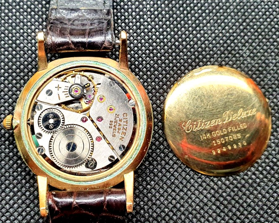 Đồng hồ Citizen cổ bọc vàng Delux 14k Gold Filled