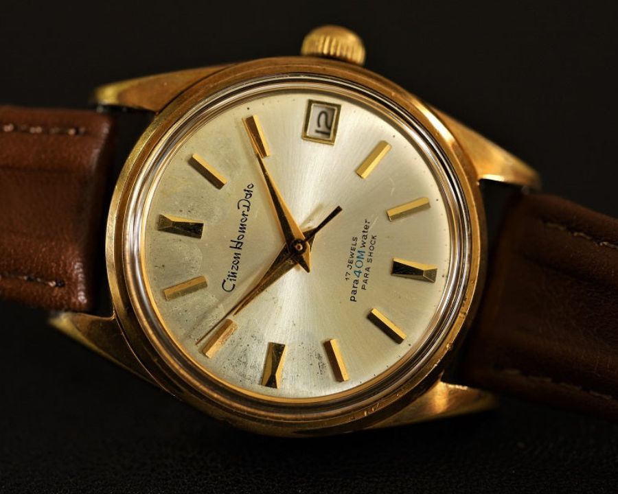 Citizen Homer Date cổ bọc vàng
