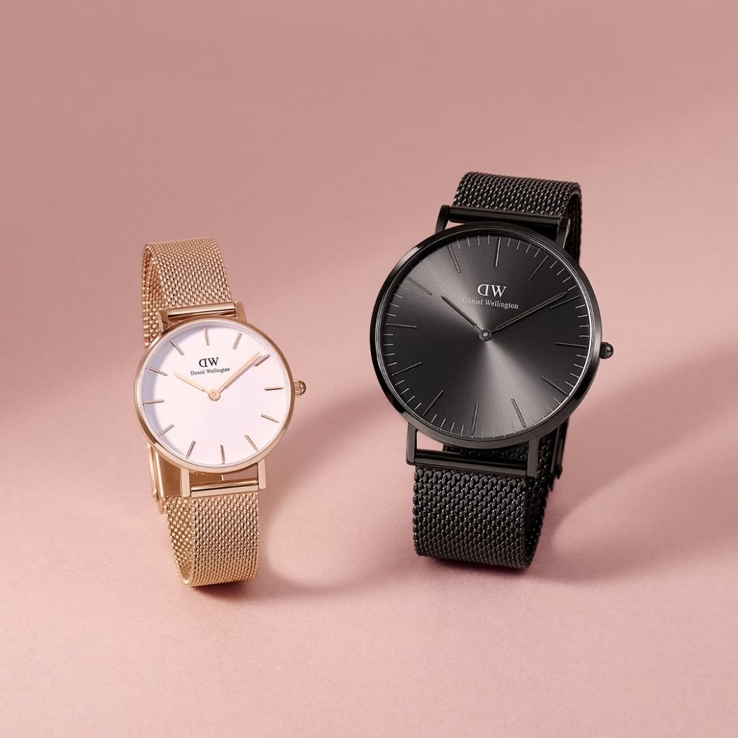 Đồng hồ cặp DW dây lưới