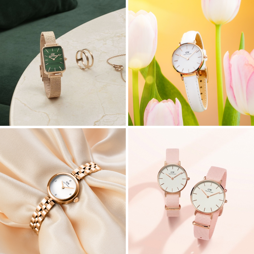 So sánh đồng hồ DW dây da - kim loại - dây lưới - day vải nato