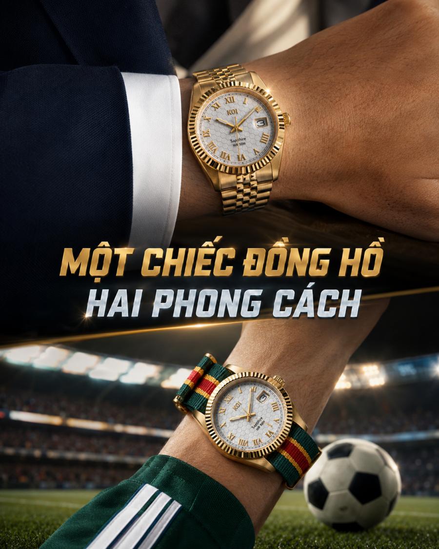 dong ho koi bong da 2 phong cach