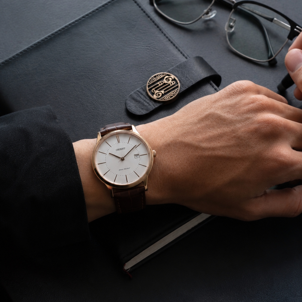 Orient Quartz với thiết kế đơn giản, dễ sử dụng và phù hợp cho nhu cầu hằng ngày.