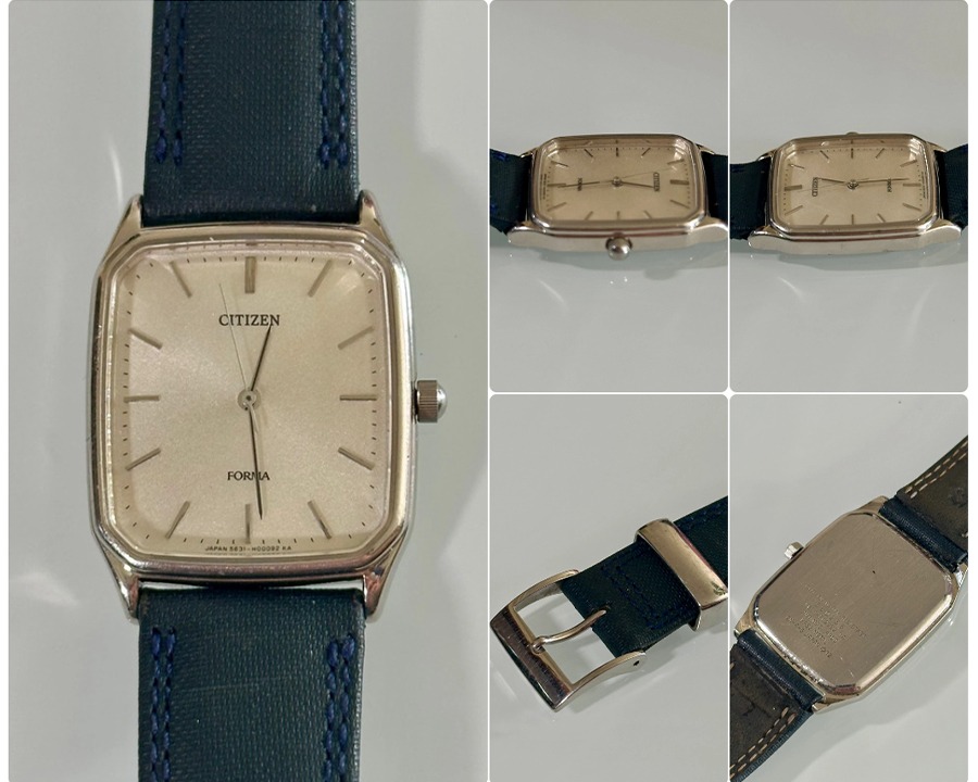 Chiếc đồng hồ nam Citizen Forma dáng vuông vintage.