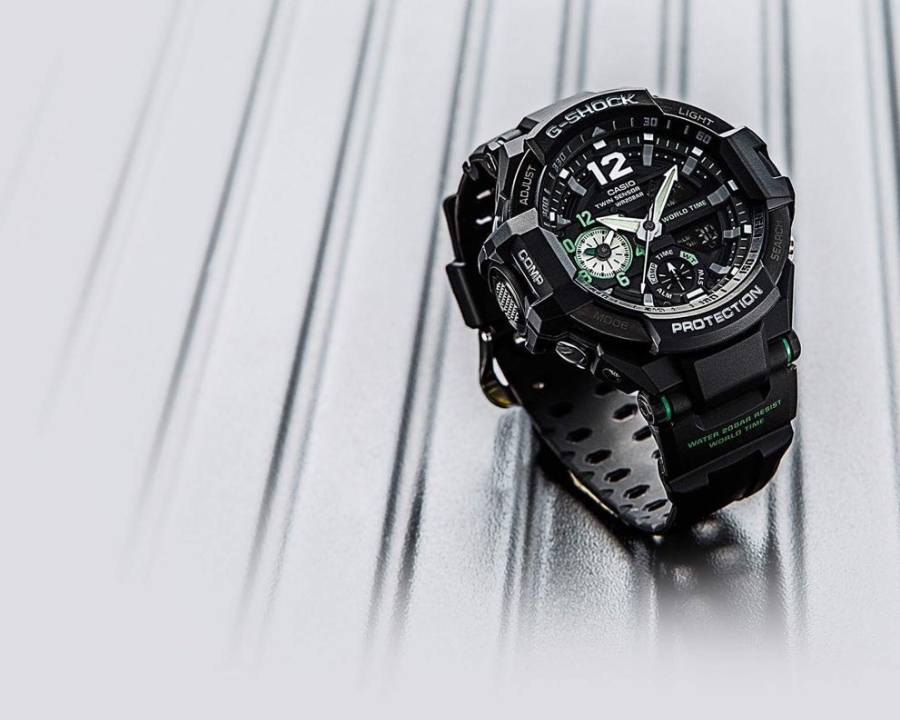 Mẫu G-Shock GA-1100-1A3DR phối xanh đen.