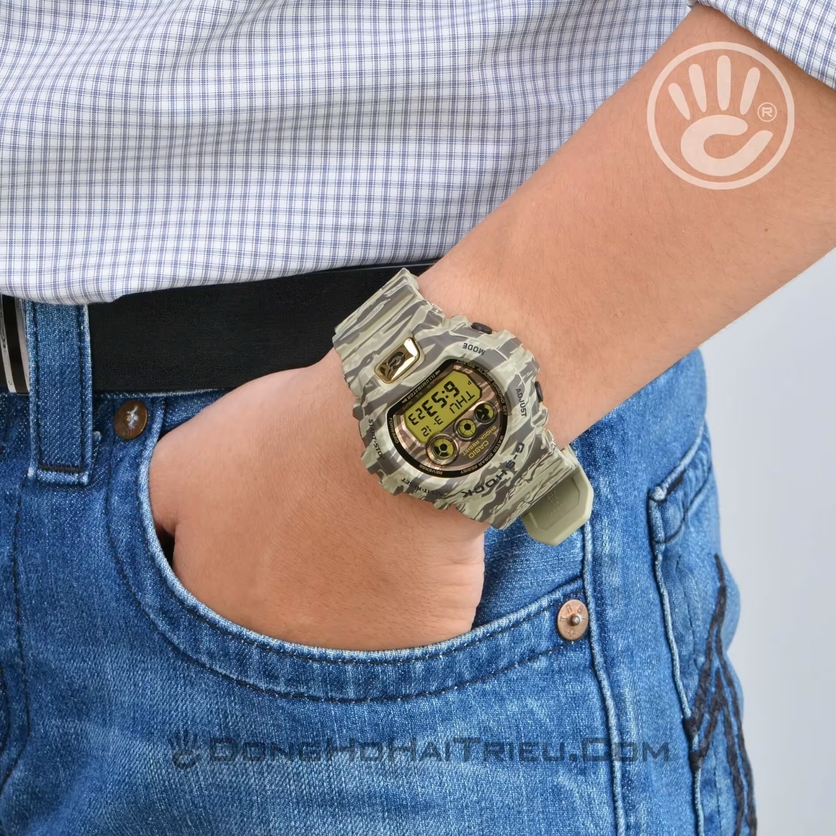 Đồng hồ Casio GD-X6900TC-5DR thiết kế theo phong cách quân đội.