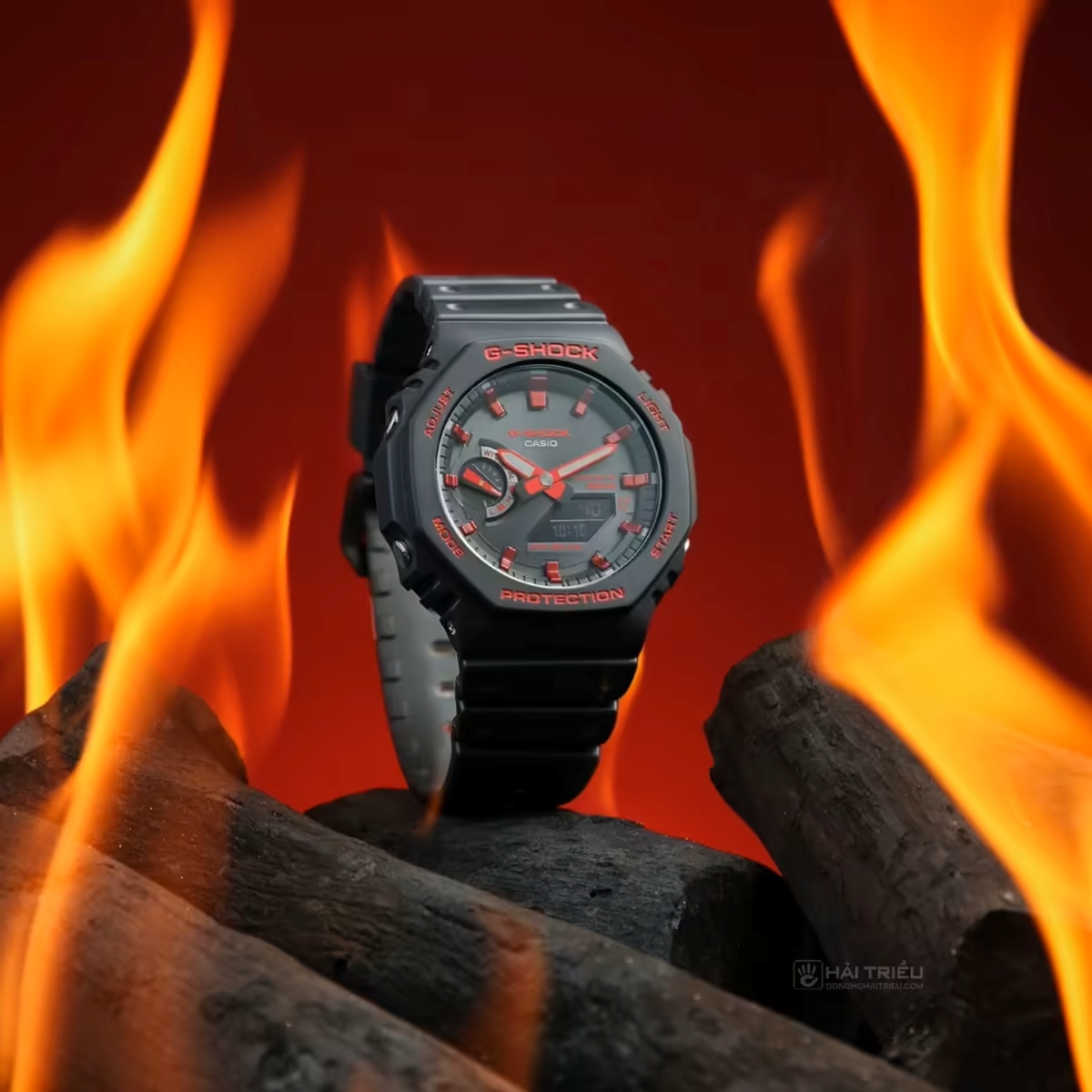 G-Shock GA-B2100BNR-1ADR trang bị Bluetooth và Tough Solar.