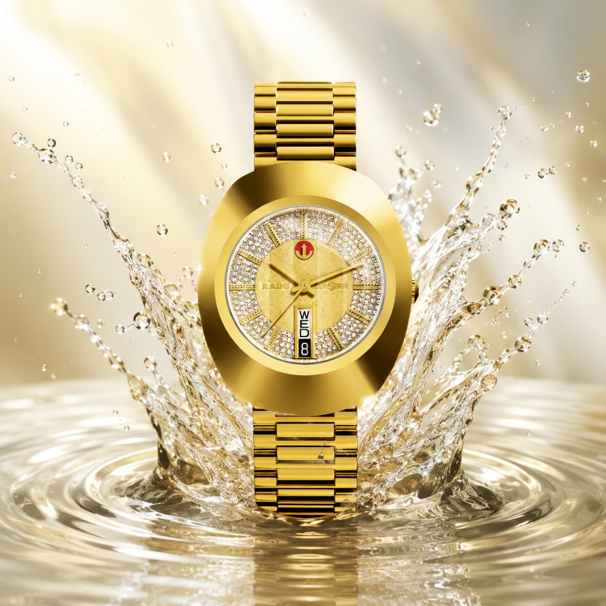 Đồng hồ Rado Diastar Original có khả năng chống nước 10 bar.