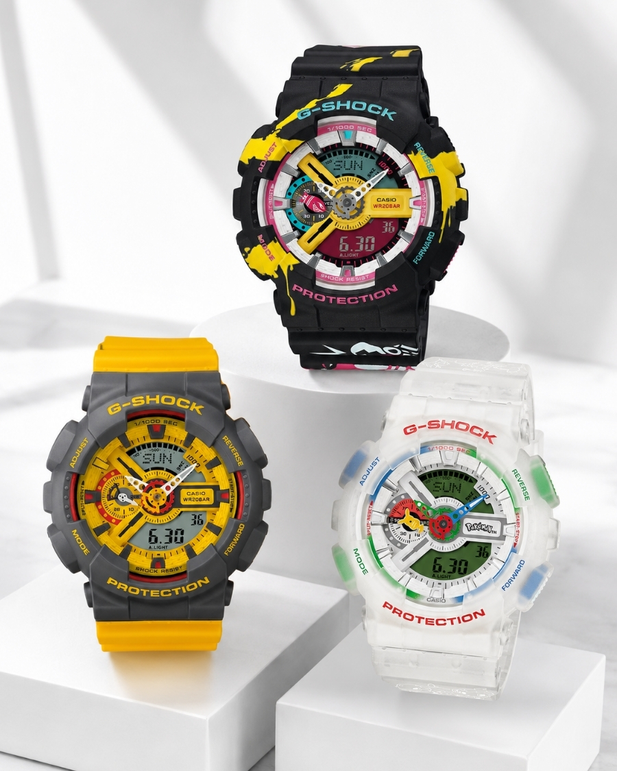 Ba mẫu đồng hồ thuộc dòng G-Shock GA-110.