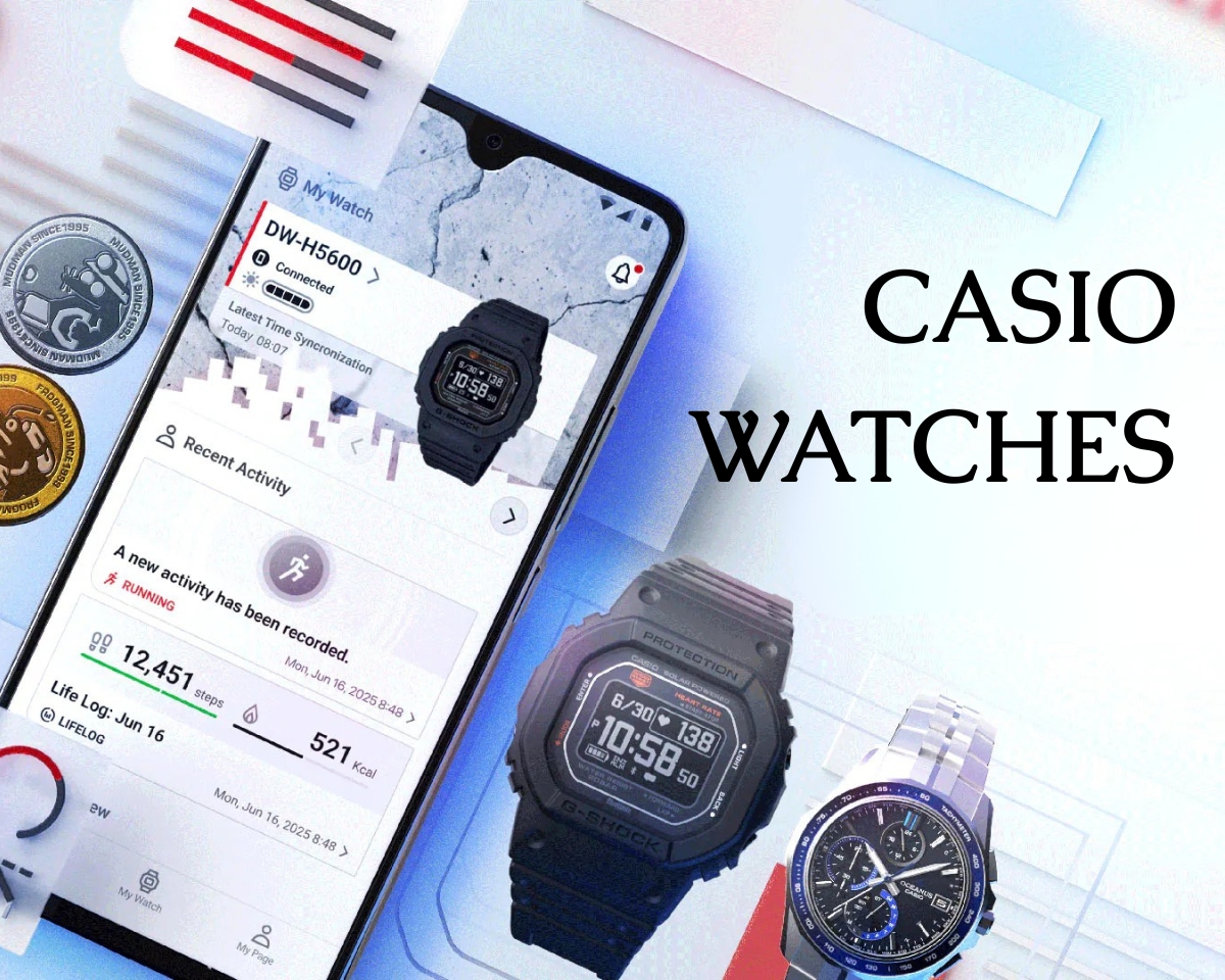 Ứng dụng CASIO WATCHES kết nối điện thoại với đồng hồ G-Shock Bluetooth.