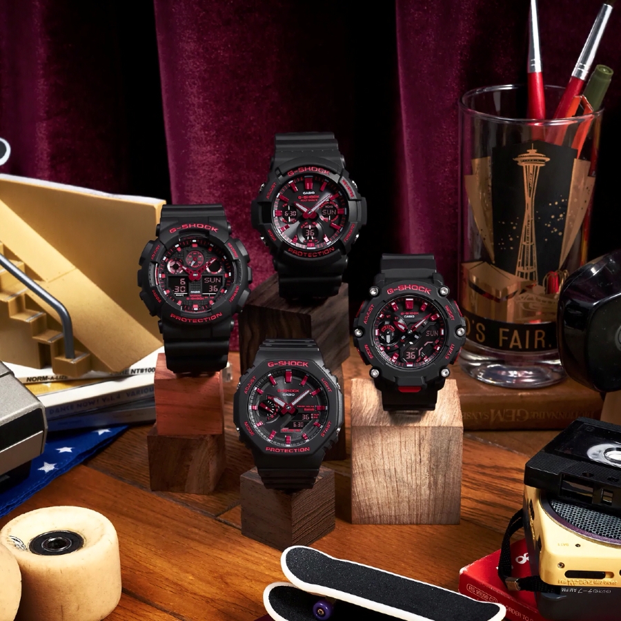 Các mẫu đồng hồ G-Shock thuộc bộ sưu tập Ignite Red.