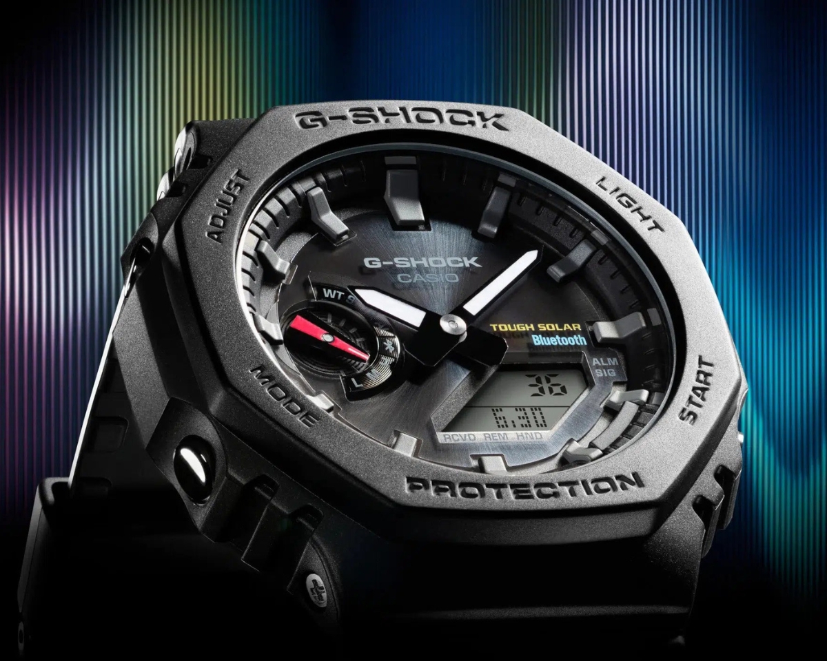 Cận cảnh mặt đồng hồ G-Shock Bluetooth GA-B2100.