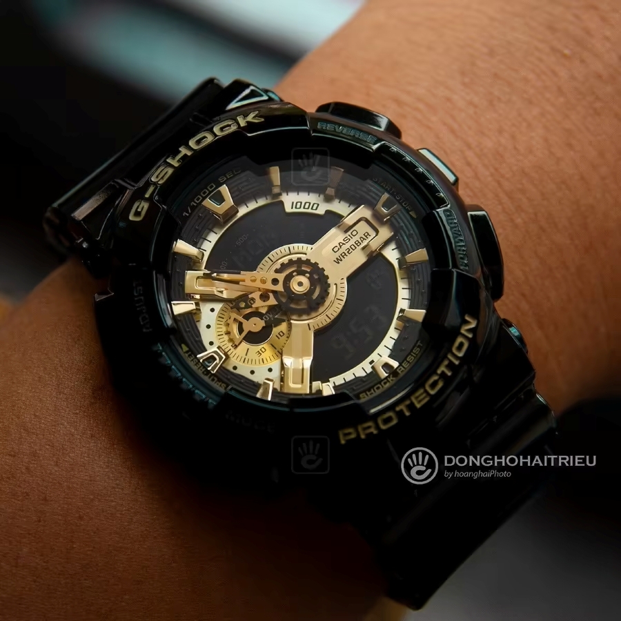 Đồng hồ GA-110 phù hợp với cổ tay trung bình - lớn.