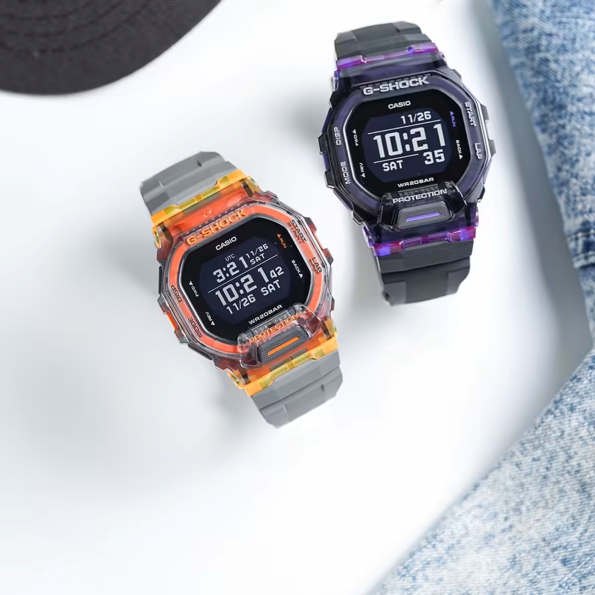 Hai mẫu G-Shock GBD-200SM-1A5DR và GBD-200SM-1A6DR màu sắc nổi bật.