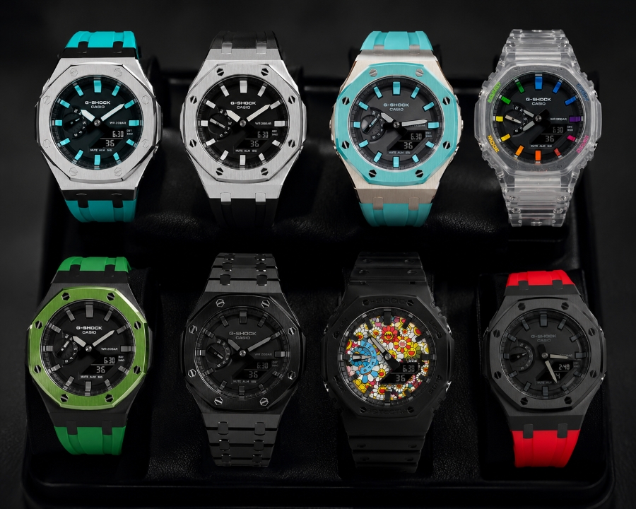Dòng G-Shock GA-2100 có đa dạng mod kit.
