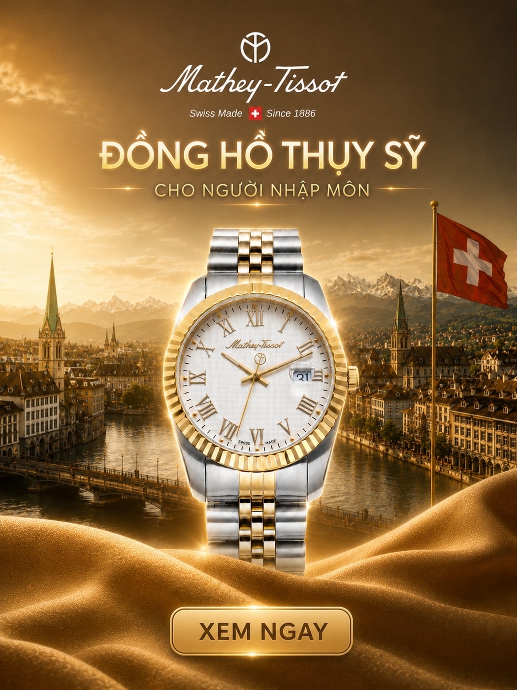 Banner mobile thương hiệu đồng hồ Mathey-Tissot - Đồng hồ Thụy Sỹ cho người nhập môn