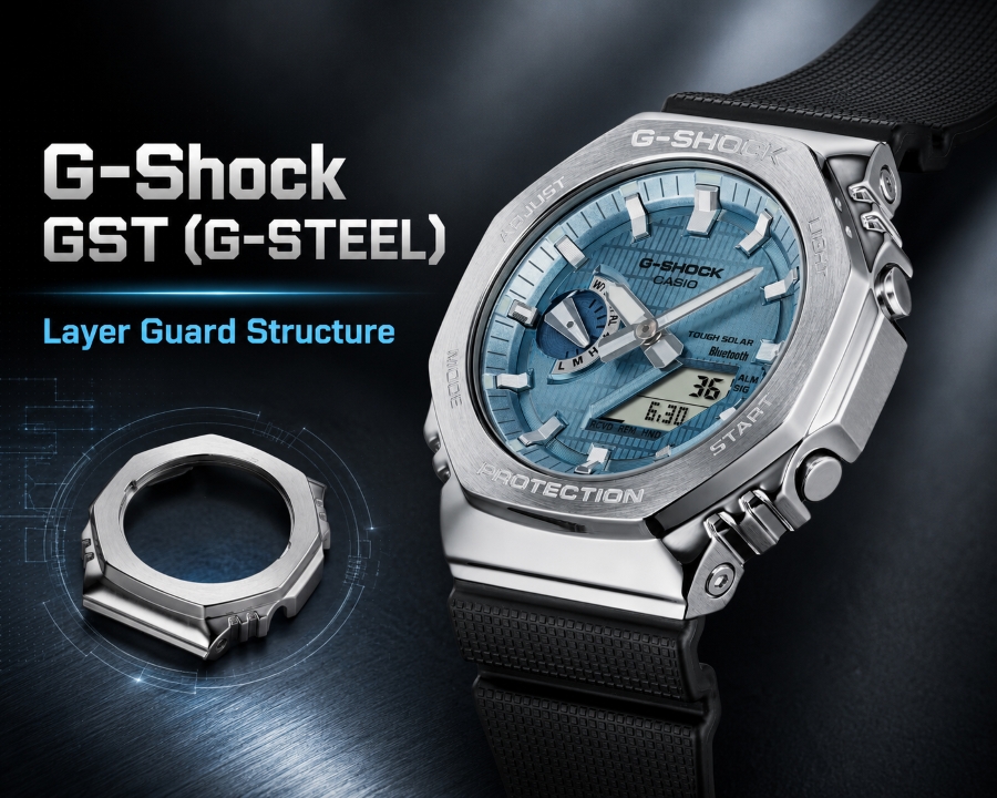 G-Shock GST và bí quyết chống va đập từ cấu trúc hai lớp