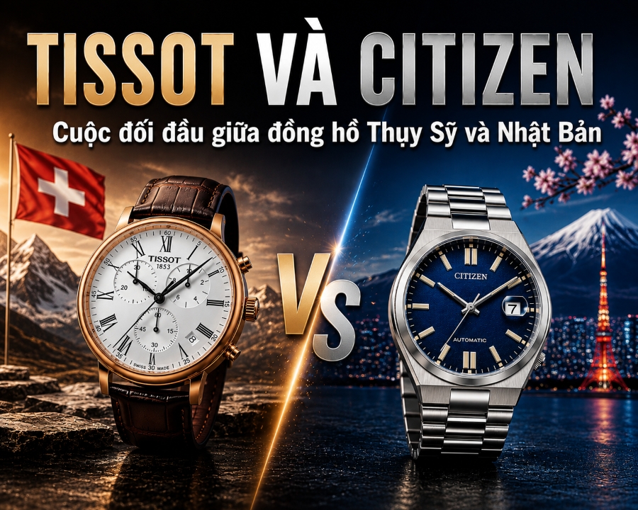 So sánh đồng hồ Tissot và Citizen.