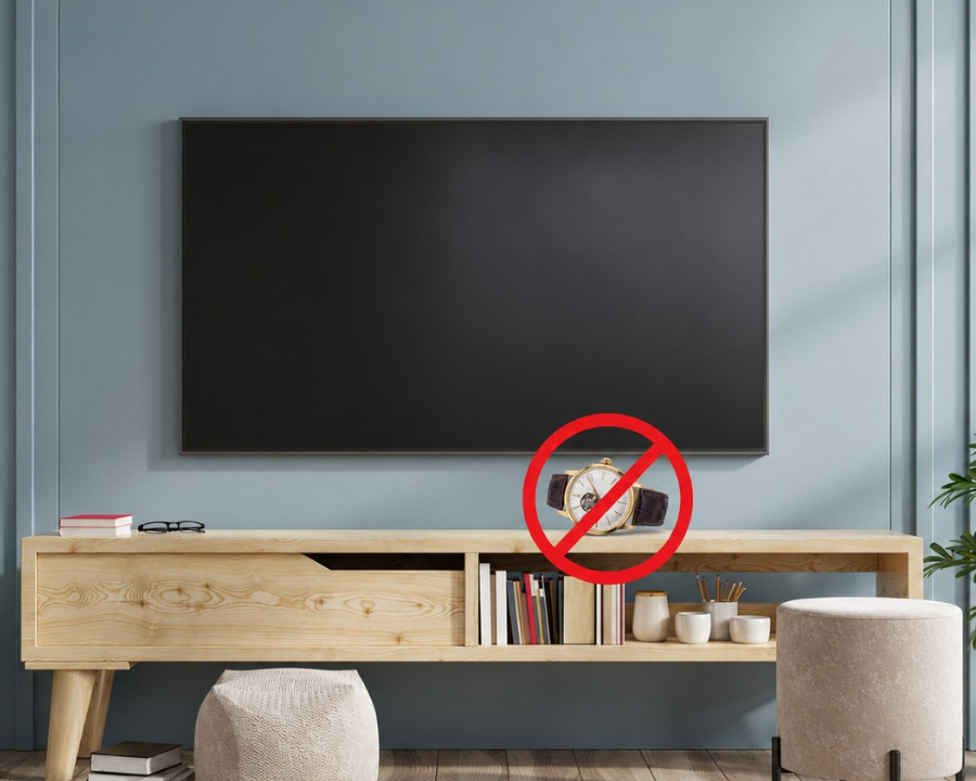 Tránh đặt đồng hồ gần các thiết bị có từ trường cao như: tivi, tủ lạnh, loa hoặc điện thoại di động