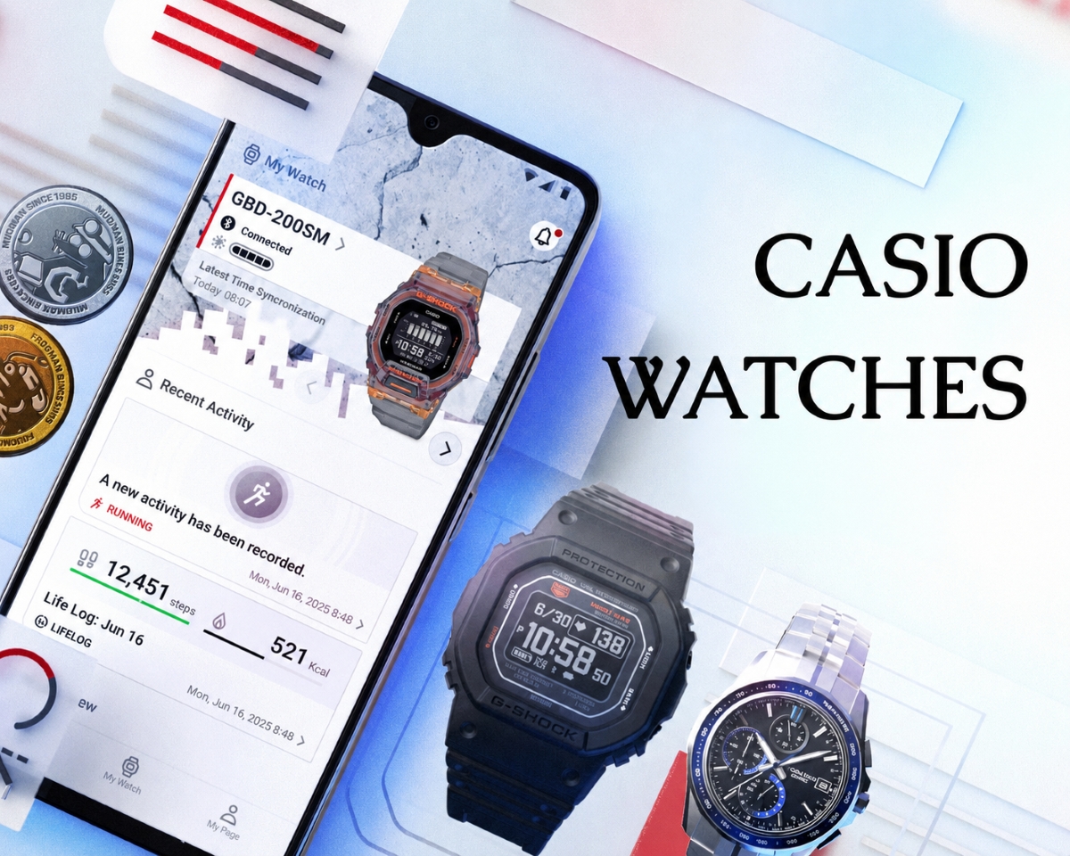 Ứng dụng Casio Watches kết nối với đồng hồ G-Shock GBD.
