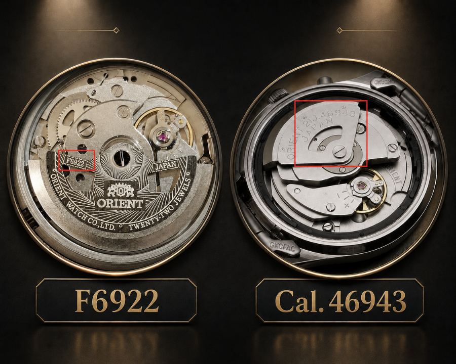 Máy F6922 và Cal.46943 của orient sản xuất