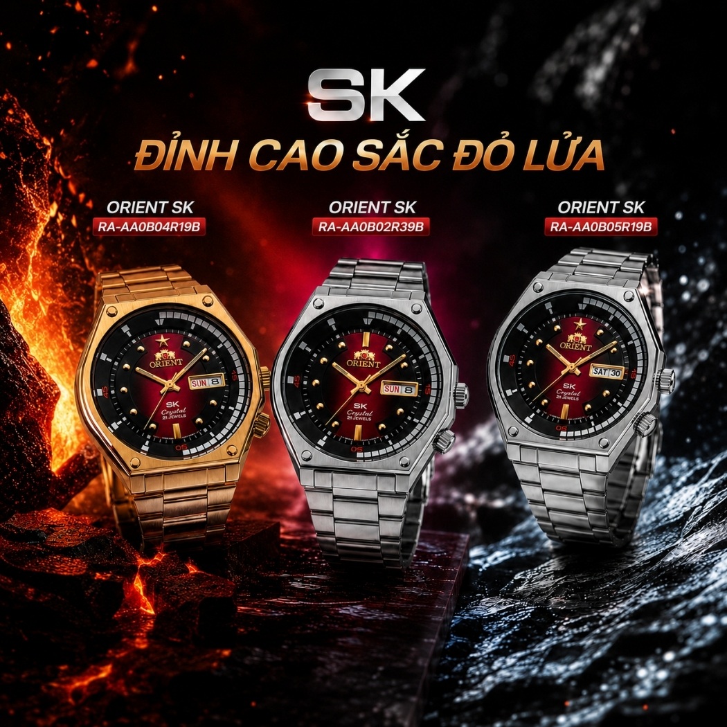 các mẫu orient SK mặt đỏ