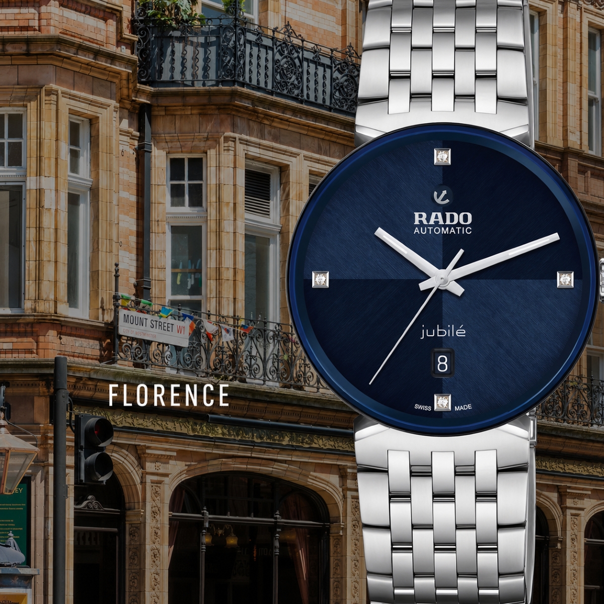 Rado Florence lấy cảm hứng từ kiến trúc của thành phố Florence, thanh lịch và cân đối khi đeo.