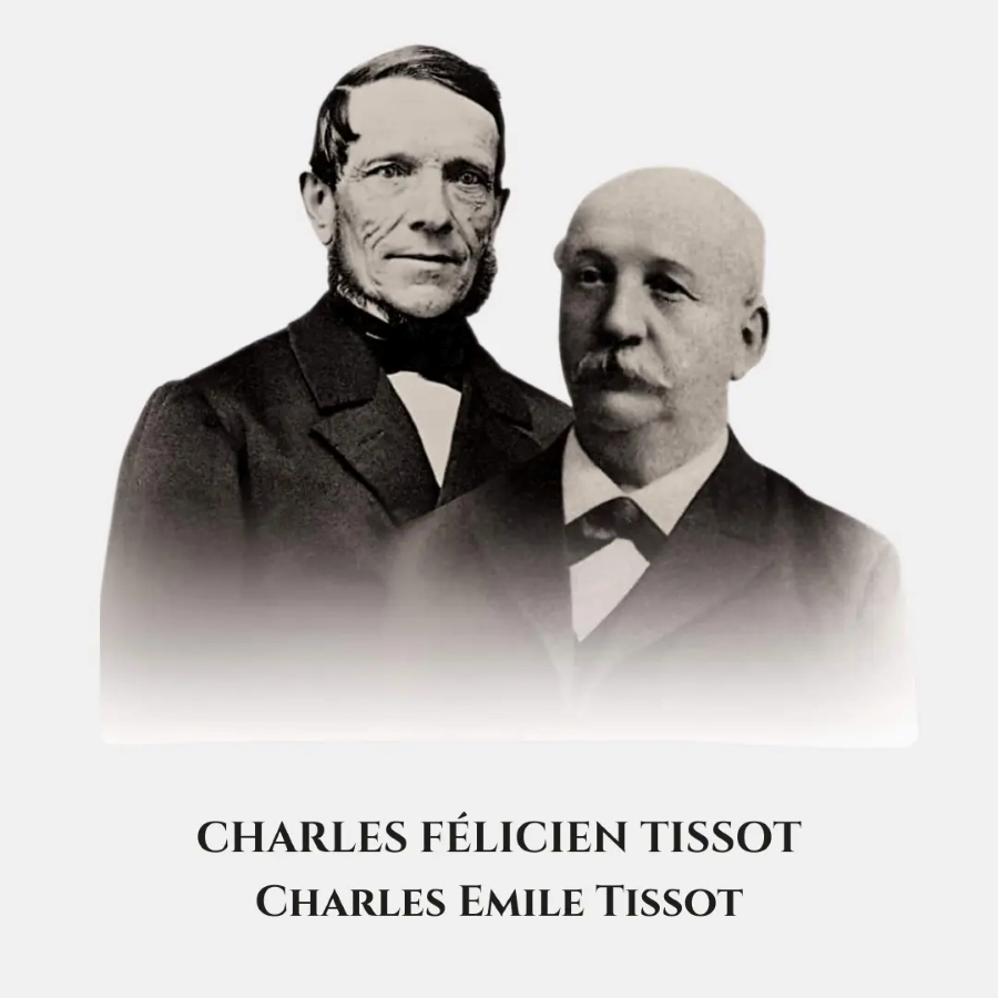 Charles-Félicien Tissot và Charles-Émile Tissot, hai cha con đặt nền móng cho di sản đồng hồ Tissot.