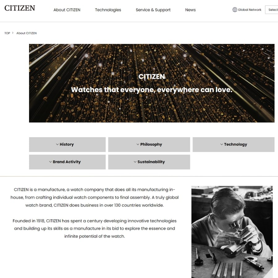 Trang web Citizen toàn cầu.