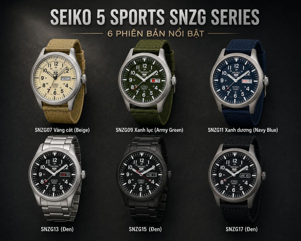 Đồng hồ Seiko 5 quân đội SNZG Series