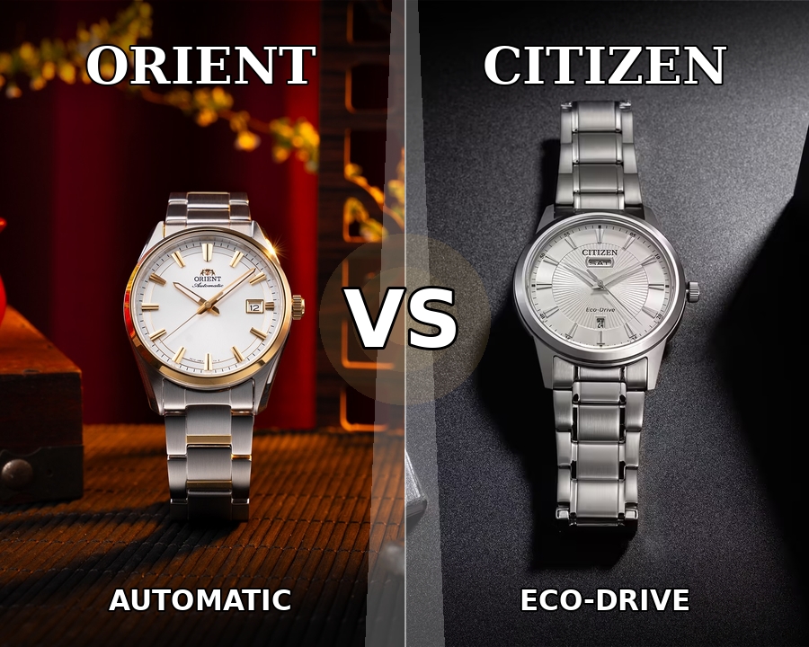 so sánh đồng hồ Citizen và Orient, giúp người mua cân nhắc giữa độ bền vật liệu,