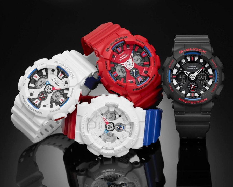 Bốn mẫu đồng hồ G-Shock GA-120 thiết kế hầm hố.