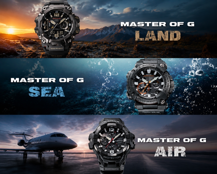Ba nhóm G-Shock Master of G series.