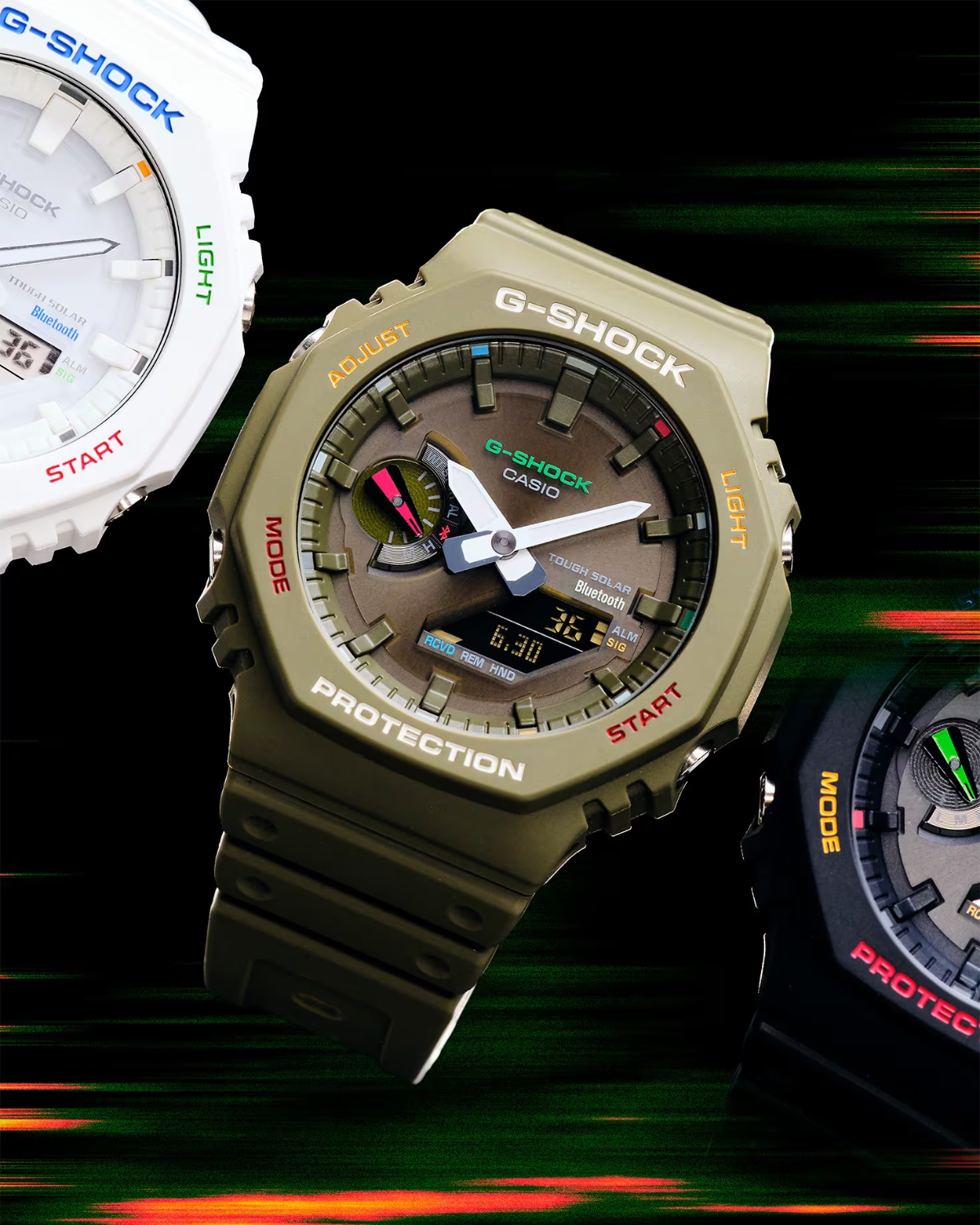 Mẫu G-Shock GA-B2100FC-3ADR tích hợp Tough Solar và Bluetooth.