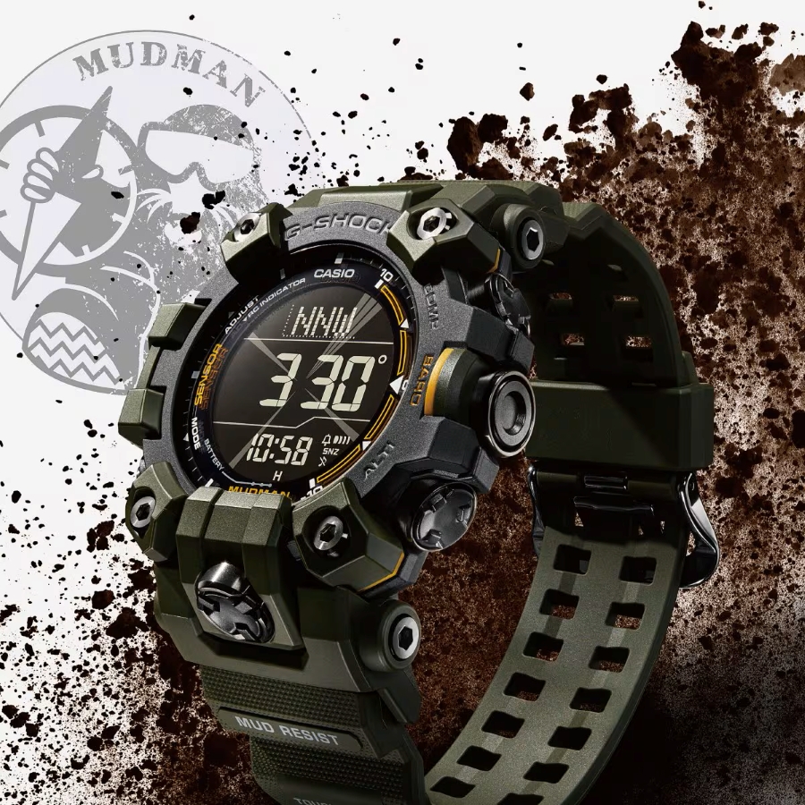 Phiên bản G-Shock Master of G màu xanh thiết kế hầm hố.